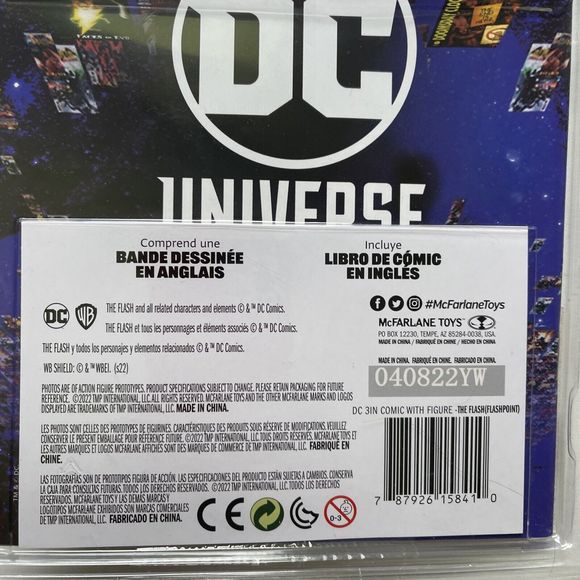 The Flash DC Direct - McFarlane Toys - 3IN Figure with Comic WV1 - (Flashpoint) - Picture 4 of 5